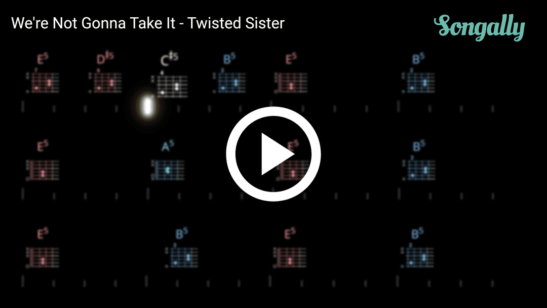 Play along with We're Not Gonna Take It